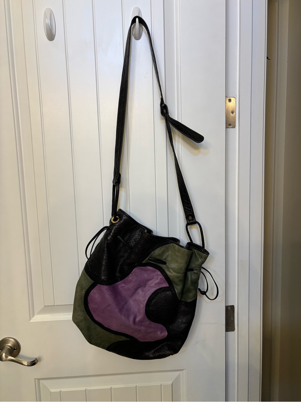 Vtg Sharif abstract print crossbody hobo bag Stunning! - Picture 4 of 13